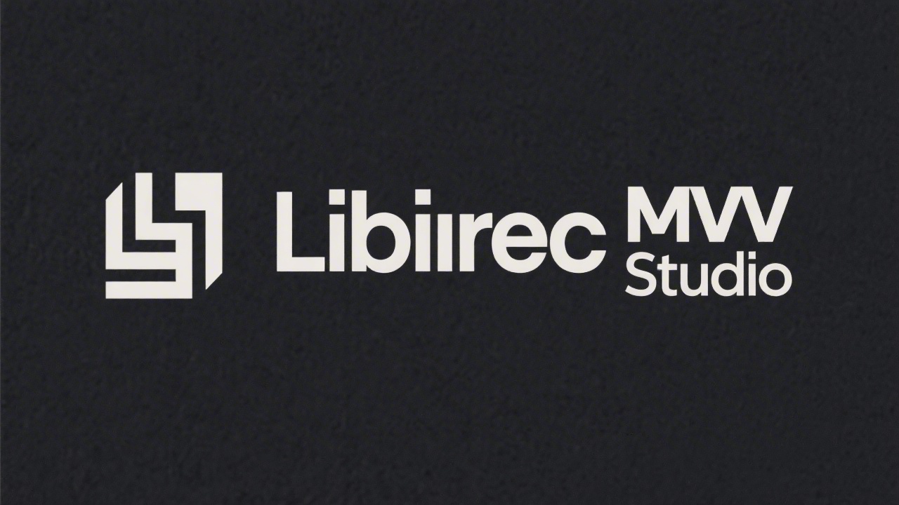 Simple minimalist wordmark logo reading Liberec MVP Studio in clean geometric lettering, single weight sans-serif, no icons, designed for easy recognition.